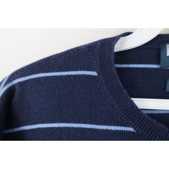 Vtg 90s Ralph Lauren Mens Medium Lightweight Striped Pima Cotton Knit Sweater - Picture 6 of 11
